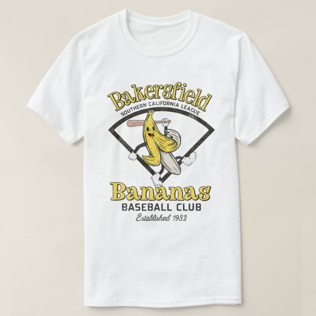 Bakersfield Bananas Minor League Retro Baseball Te T Shirt (Design framsida)