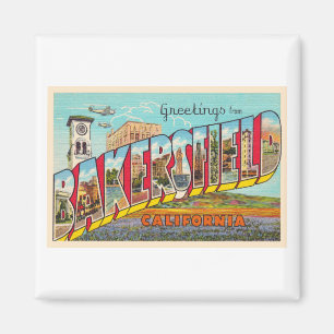 Bakersfield California CA Large Brev vykort Magnet
