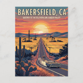 Bakersfield California Central Valley Vykort