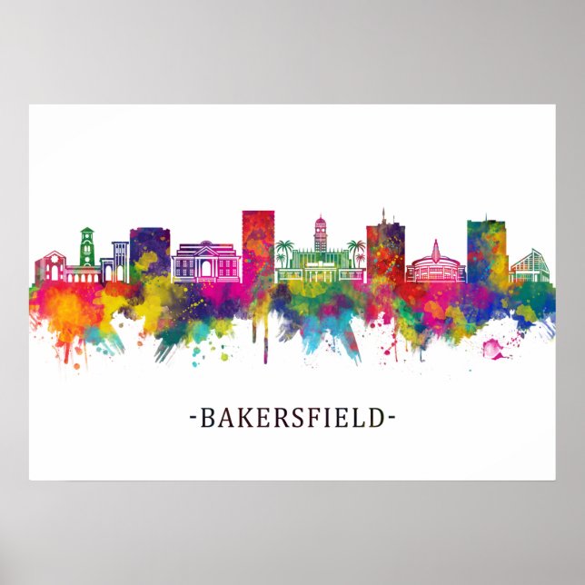 Bakersfield California Skyline Poster (Framsidan)