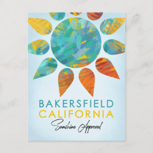 Bakersfield California Sunshine Travel Vykort