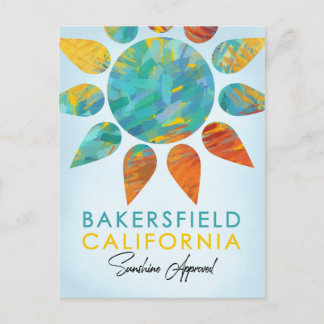 Bakersfield California Sunshine Travel Vykort