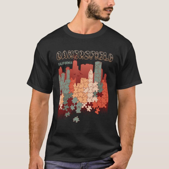 Bakersfield In California Travel Souvenir T Shirt (Framsida)