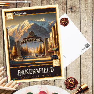 Bakersfield, Kalifornien   Antik vykort