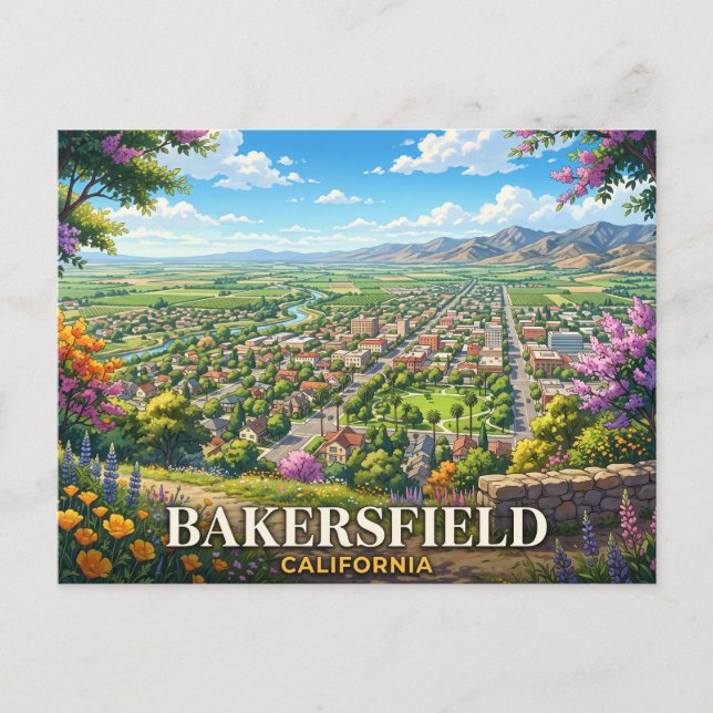 bakersfield kalifornien vykort (Framsida)