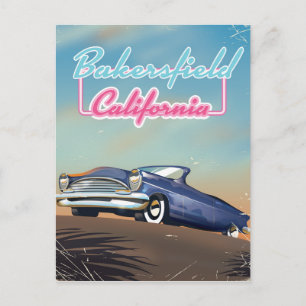 Bakersfield Kaliforniens reseaffisch Vykort