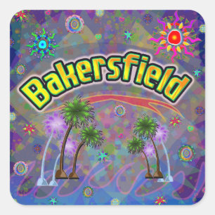 Bakersfield Noble Voyage Sticker Fyrkantigt Klistermärke