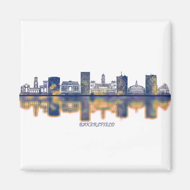 Bakersfield Skyline Magnet (Framsidan)