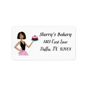 "Bakery and Pastry" Diva-etiketter Adressetikett