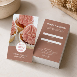 Bakery Anpassat logotyp Företag Referral Card Lojalitetskort