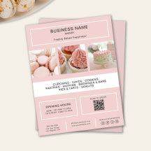 Bakery Anpassningsbar Foto QR Social Media Icons