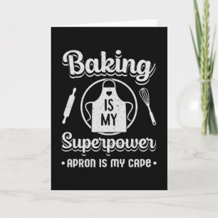 Bakery Bake Baking Baker Superpower Cake Gift Idea Kort