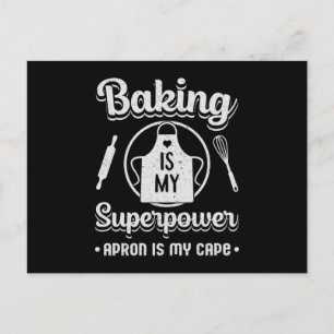 Bakery Bake Baking Baker Superpower Cake Gift Idea Vykort
