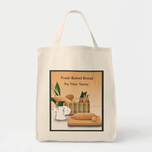 Bakery Baked Bread Livsmedel Tote Bag Tygkasse (Framsidan)