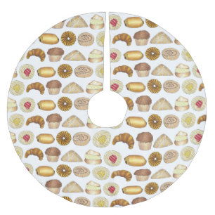 Bakery Baked Goods Croissant Donut Muffin Pastries Julgransmatta Borstad Polyester