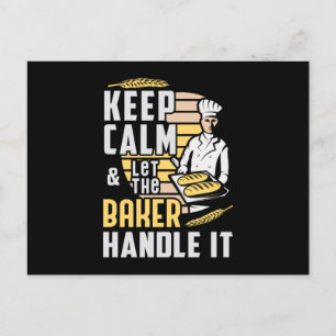 Bakery Baker Bake Behålla Lugn Baking Gift Idea Vykort