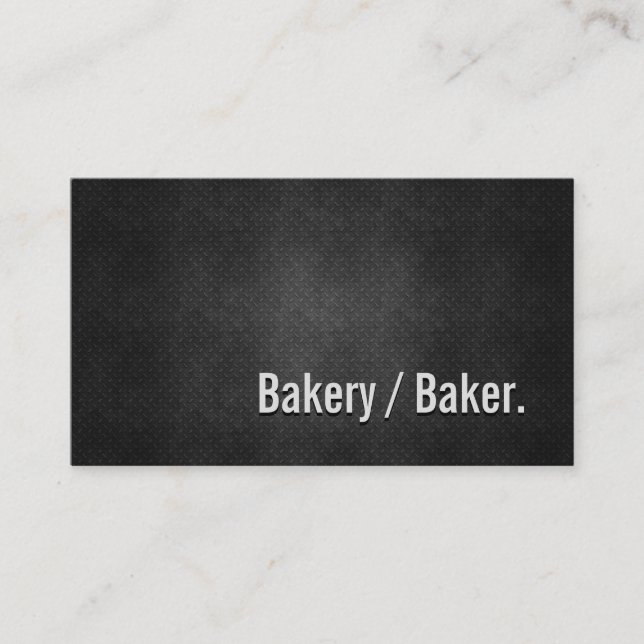 Bakery/Baker Coola Black Metall Simpity Visitkort (Framsida)