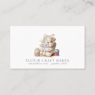 Bakery Baker Pastry Chef Flour Baged Baked Goods Visitkort