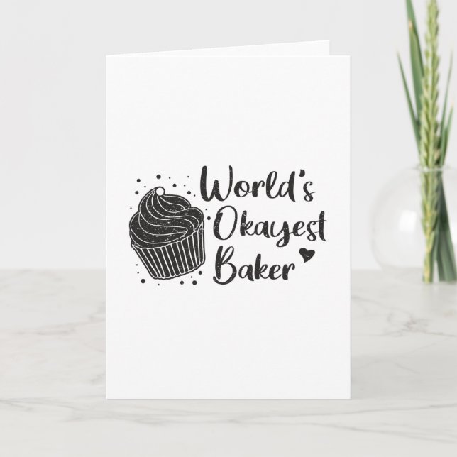 Bakery Baking Baker Bread Bake Cake Funny Gift Kort (Framsida)