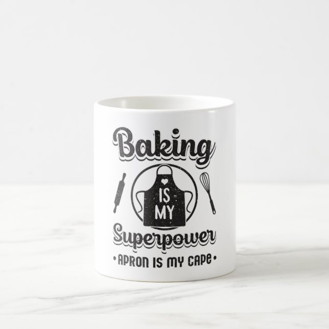 Bakery Baking Baker Superpower Cake Funny Gift Kaffemugg (Center)