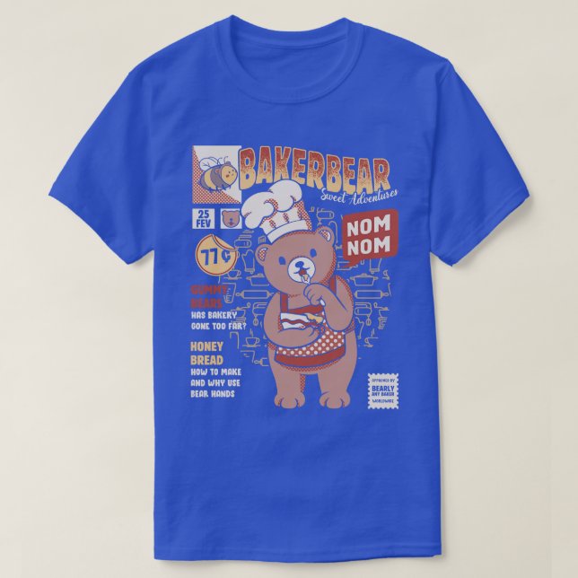 Bakery Bear Cooking av Tobe Fonseca T Shirt (Design framsida)
