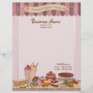 Bakery Boutique Cakes & Patisserie Letterhead Brevhuvud