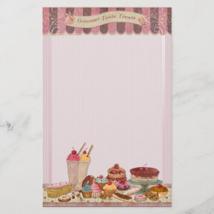 Bakery Boutique Cakes & Patisserie Stationery 2 Brevpapper