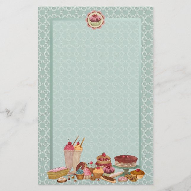 Bakery Boutique Cakes & Patisserie Stationery Brevpapper (Framsida)