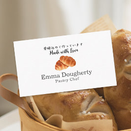 Bakery Bread Butter Roll Bun Modern Minimalist Visitkort