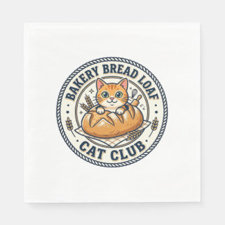 Bakery Bröd Limpa Katt Katt Mamma Presentidé - Bak Pappersservett