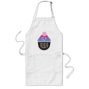 Bakery Business Cupcake Gradient Logotyp Långt Förkläde