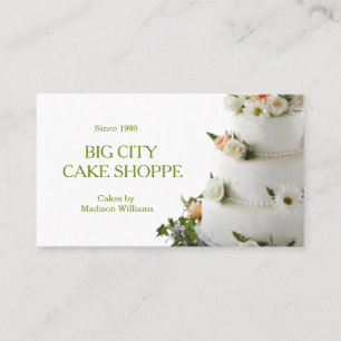 Bakery Business Elegant Cake Visitkort