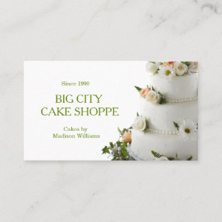 Bakery Business Elegant Cake Visitkort