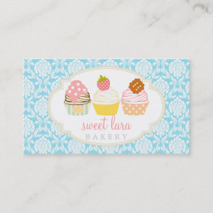 Bakery Cafe Retro Sweet Muffinss Cute Boutique Visitkort
