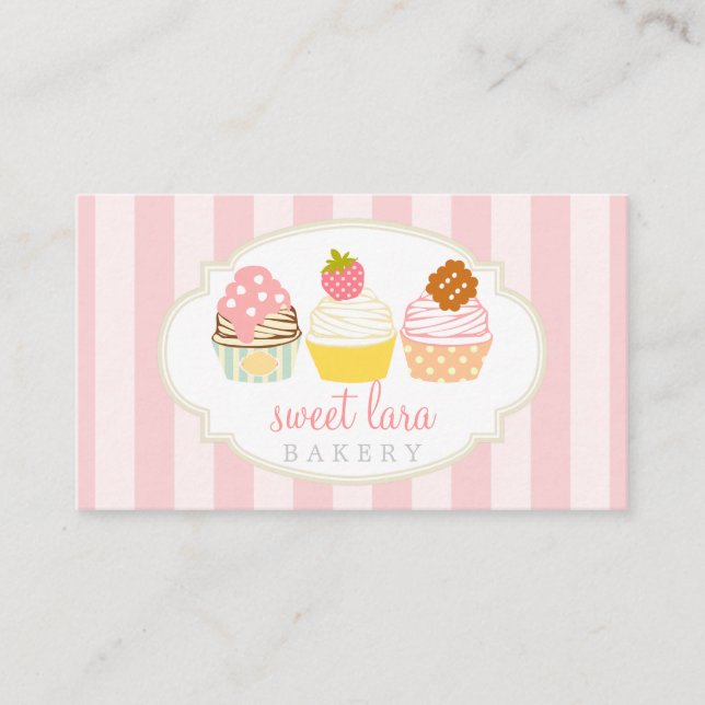 Bakery Cafe Retro Sweet Muffinss Cute Loyalty Card Lojalitetskort (Framsida)