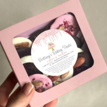 Bakery Cake Blush Rosa Glitterdroppar Efterrätt Ju