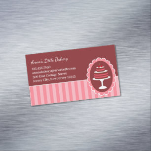 Bakery Cake Magnetiska Visitkort