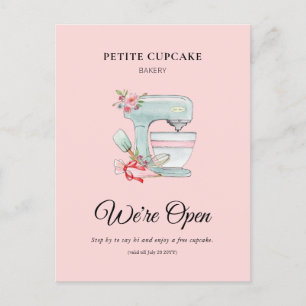 Bakery Cake mixer Vi är öppna reklamkampanjer Vykort