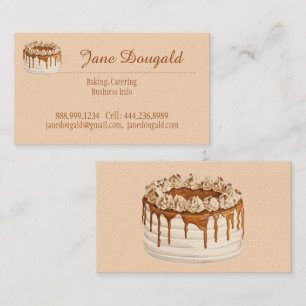 Bakery Catering Baked Goods Chef Cook Visitkort