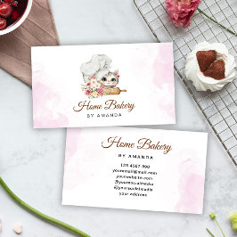 Bakery Chef Kitten Visitkort