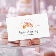 Bakery Croissant Rosa Coquette Watercolor Cute