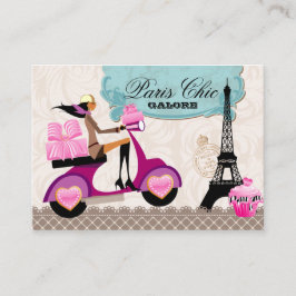 Bakery Cupkaka Cookies Scooter Paris Eiffel Torn Visitkort