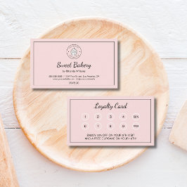 Bakery Custom Logo Pink Business Reward Lojalitetskort