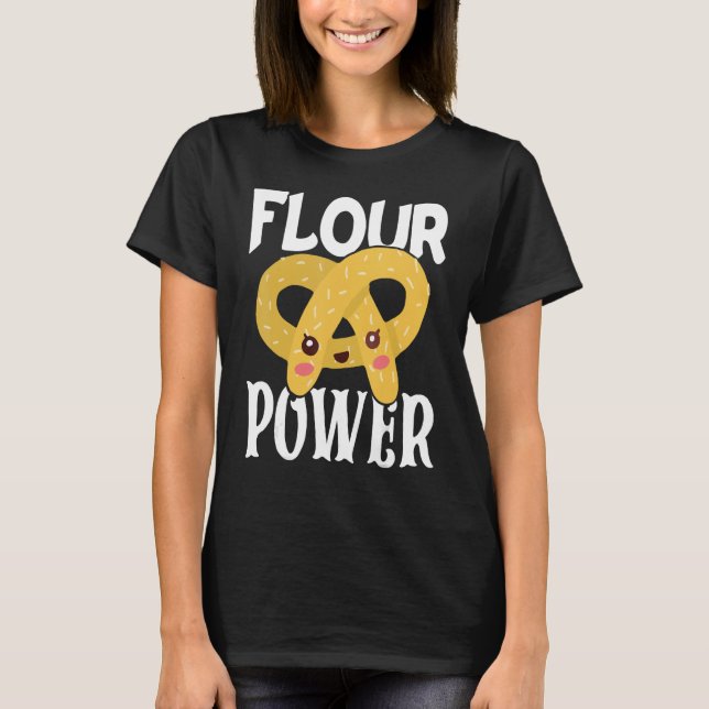 Bakery Donut Baking Flour Power Confectioner Cake  T Shirt (Framsida)