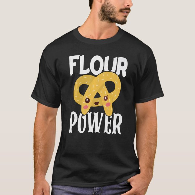Bakery Donut Baking Flour Power Confectioner Cake  T Shirt (Framsida)