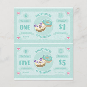 Bakery Extra Dough Play Money Flygblad