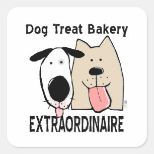 Bakery Extraordinaire for Hund Treats Fyrkantigt Klistermärke