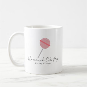Bakery Hemmagjord Cake Pop Boll Rosa Kaffe Mugg