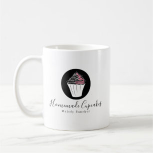 Bakery Hemmagjord Tecknad Cupcake Rosa Kaffemugg