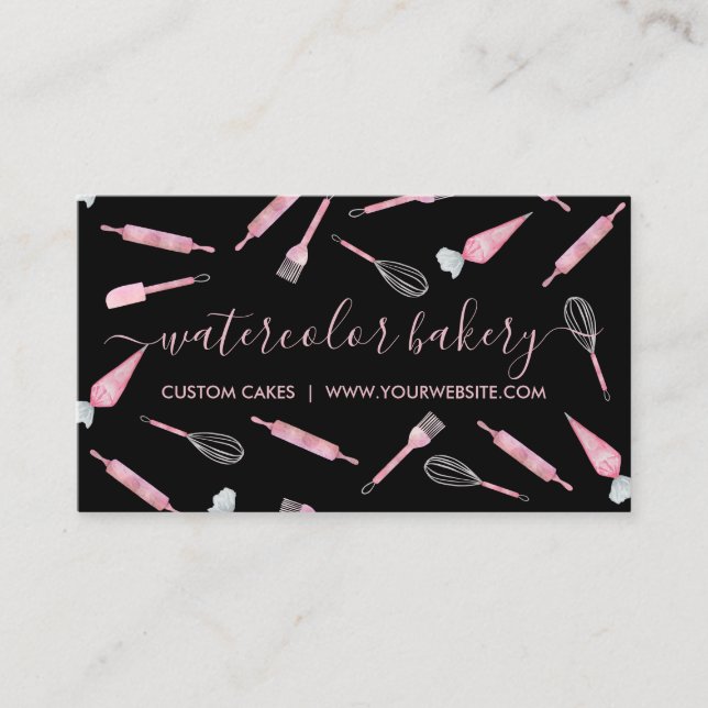 Bakery Homemade Pastry Chef Branding Visitkort (Framsida)